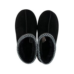 UGG Tasman II Slipper Black‎ Braided Trim Slides Casual Shoes Size 13 Kids